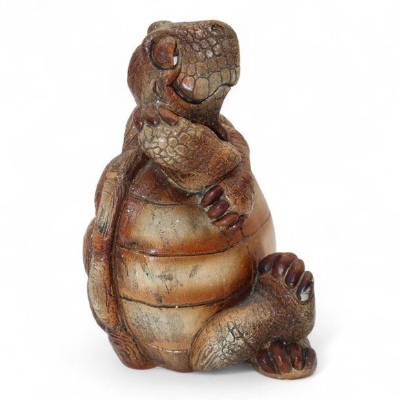 Vintage 1980s Beasties Of The Kingdom Tipsy Turtle Figurine Sculpture By John Ra - Picture 5 of 5